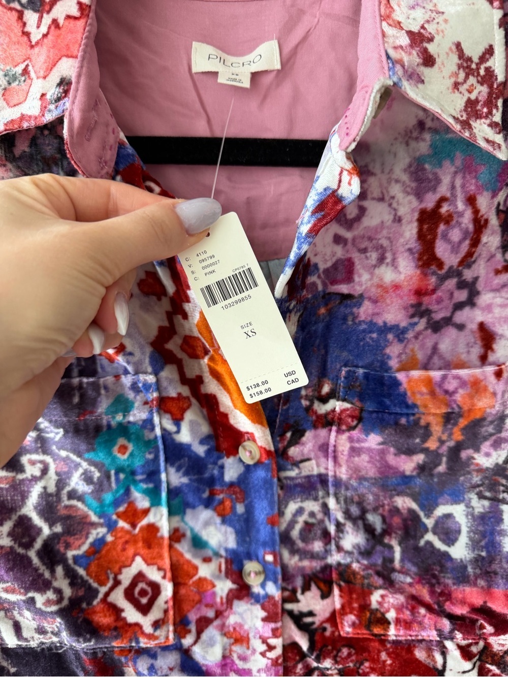 Anthropologie Hadley Velvet Relaxed Buttondown Shirt NWT - Picture 7 of 8